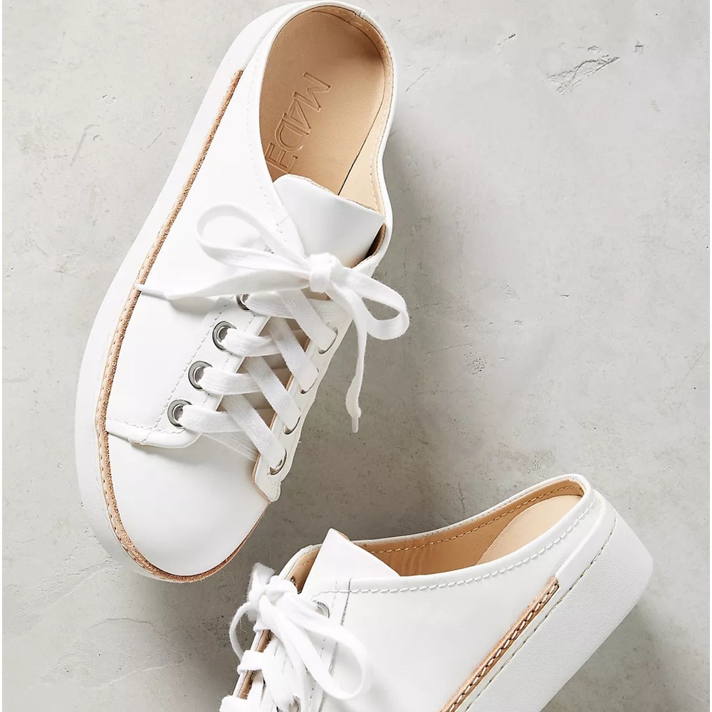 ANTHROPOLOGIE-M4D3 Leather Sneaker Slides, 9 1/2M